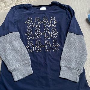 Hanna Andersson Long Sleeve Floss Shirt Boys Christmas Holiday Shirt